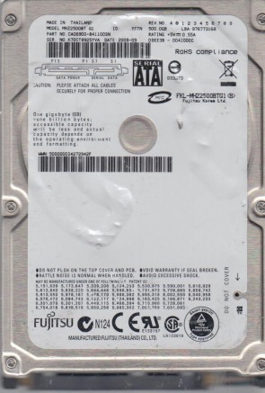 MHZ2500BT G1 Fujitsu 500GB SATA 2.5 Inch Hard Drive